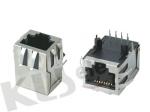 RJ45 Modular Jack with Transformer (Right PCB Mount)